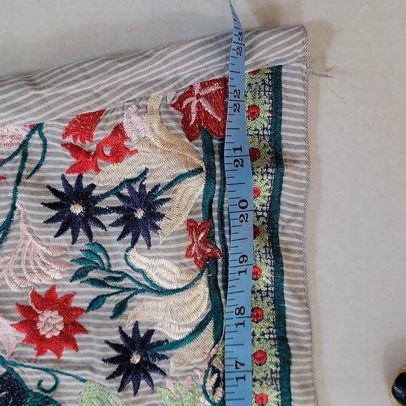 Chris & Carol Embroidered Floral Top Smock Women's Medium Boho - Picture 7 of 8